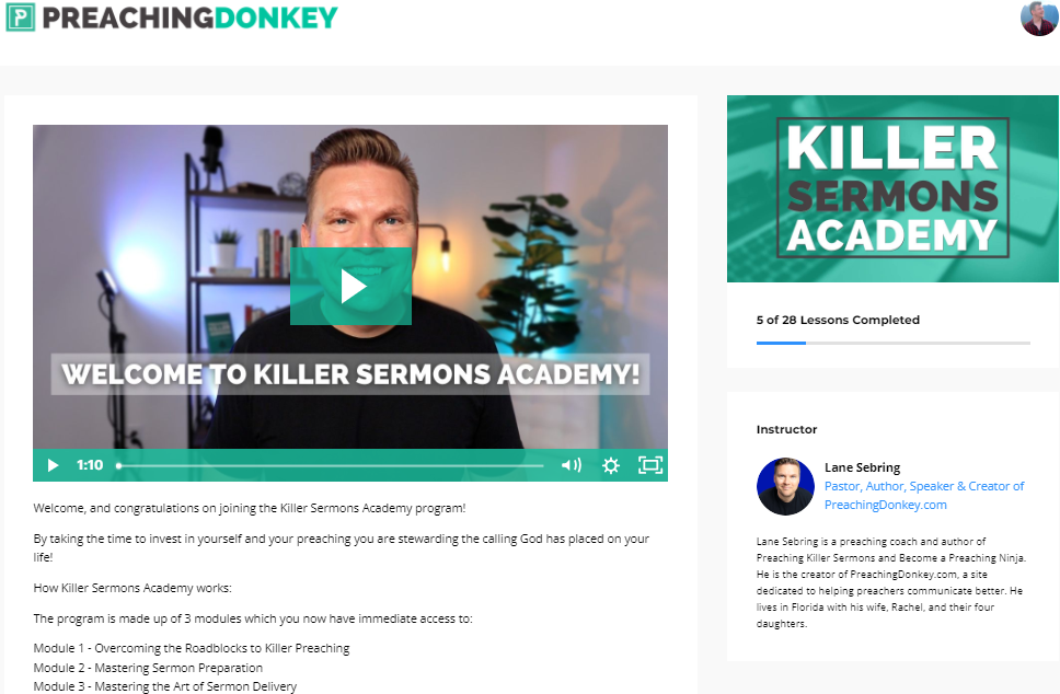 killer sermons academy members area